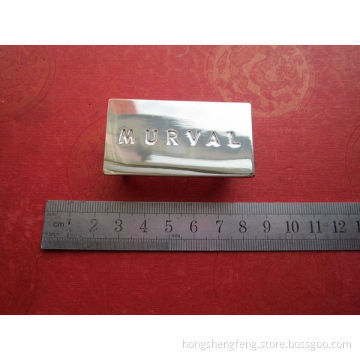 Custom Made Zinc Alloy Rectangle Shape Label for Handbag